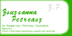 zsuzsanna petreasz business card